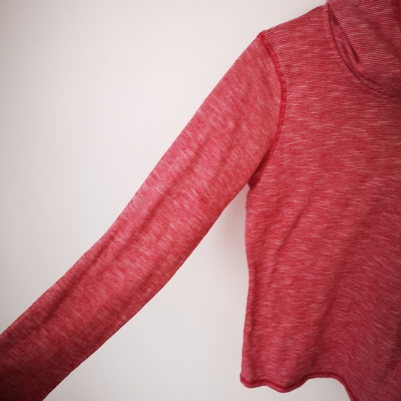 Simon's red tricolor funnel-neck hooded sweatshirt - Picture 5 of 5